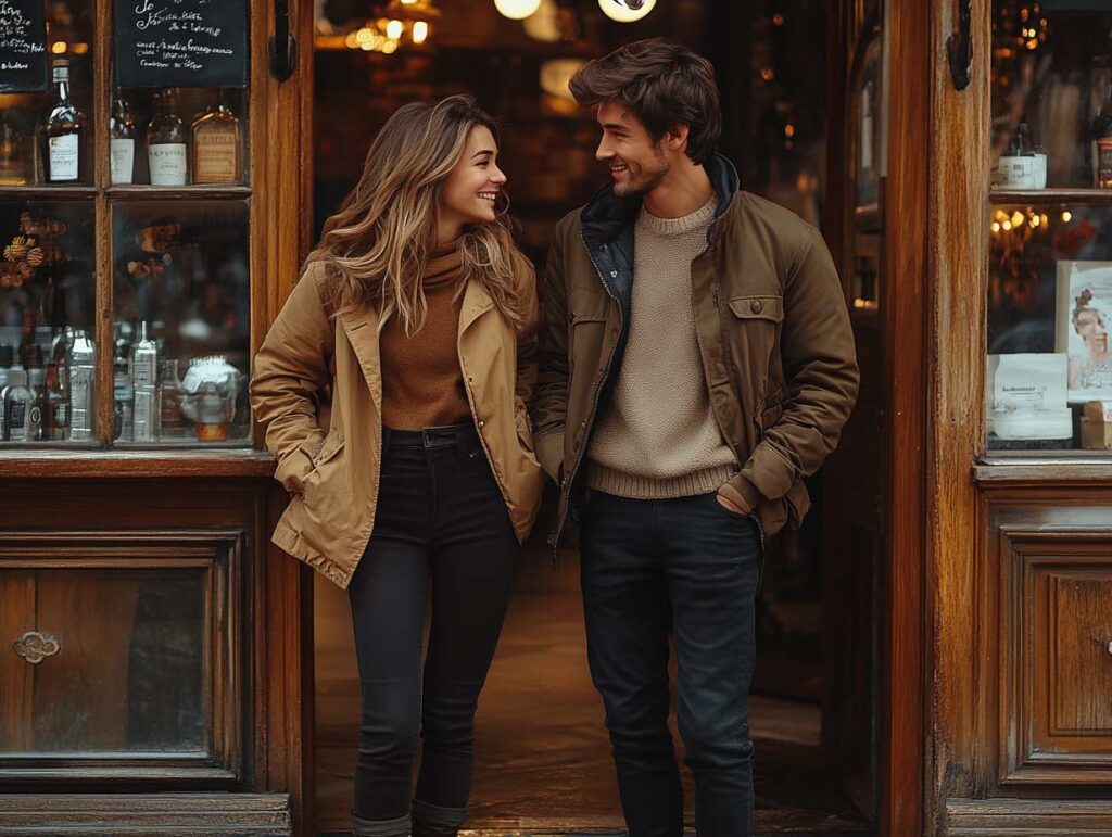 Uczestnicy speed datingu prowadzący żywą rozmowę, pełną zaangażowania i uśmiechu.