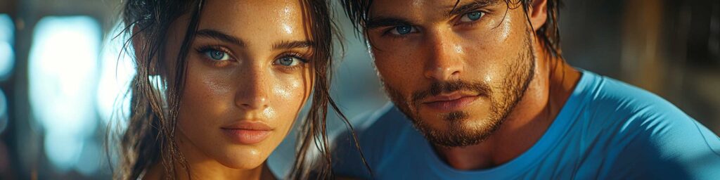 Grupa sportowców uczestniczących w wydarzeniu Speed Dating, uśmiechnięci i zaangażowani w rozmowy.